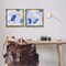 Stupell Industries Oval Lavender Blue Abstract 2 pc Framed Floater Canvas Wall Art Set Design by Melissa Wang
